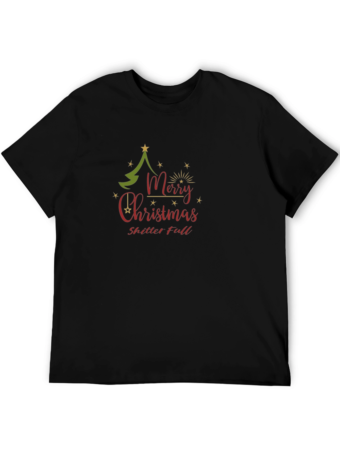 Merry Christmas Shitter Full Black T-Shirt