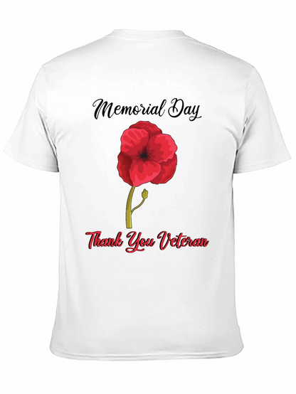 Memorial Day Thank You Veteran Poppy T-Shirt