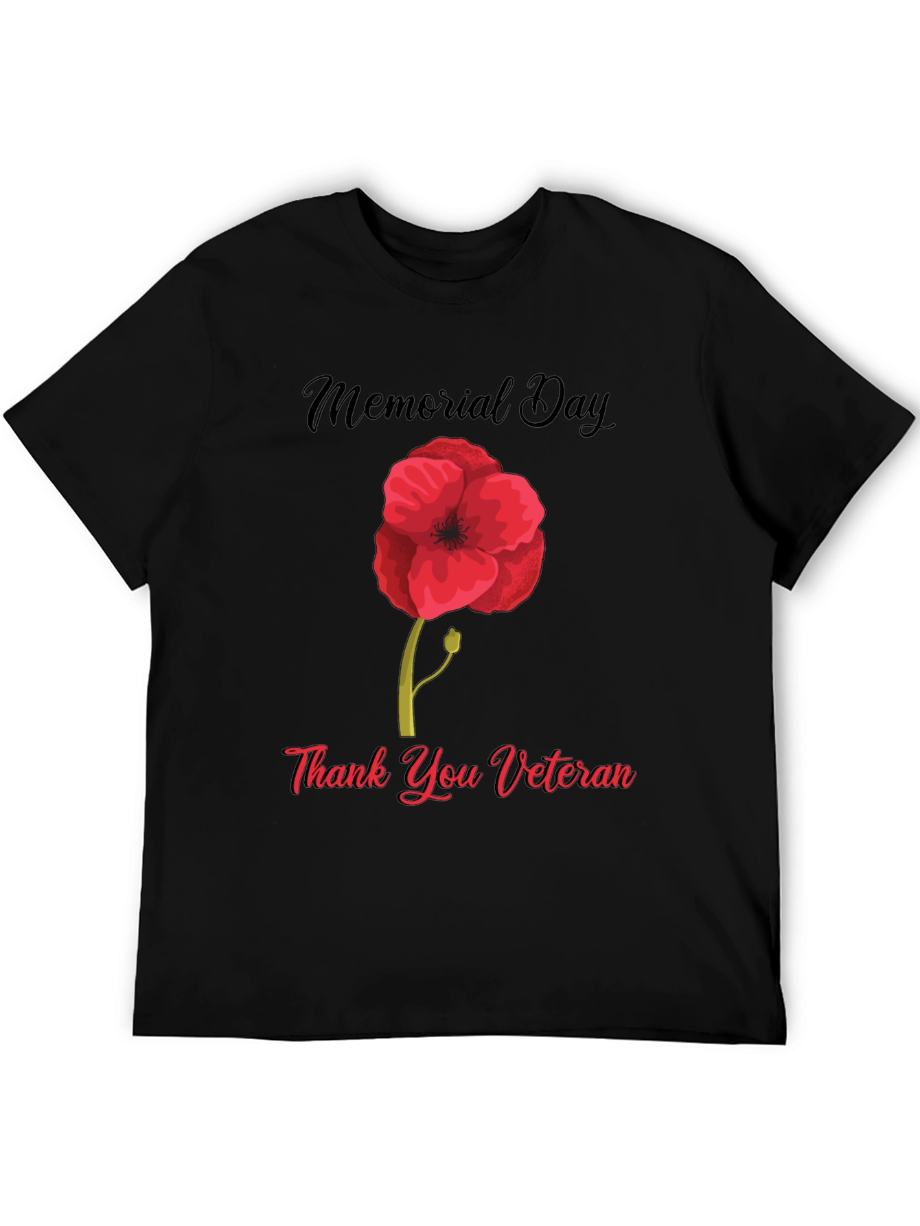 Memorial Day Thank You Veteran Poppy T-Shirt