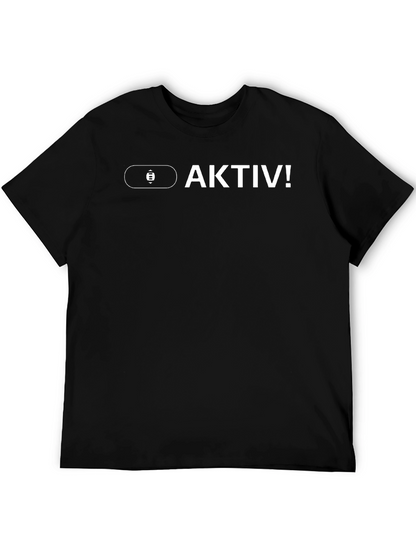 Aktiv! Black Cotton Graphic Tee