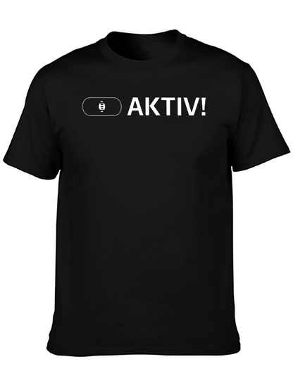 Aktiv! Black Cotton Graphic Tee