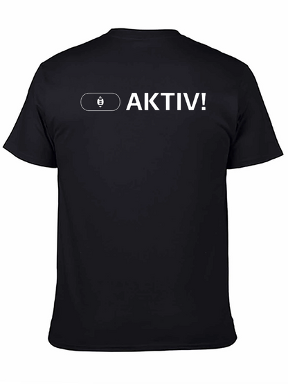 Aktiv! Black Cotton Graphic Tee