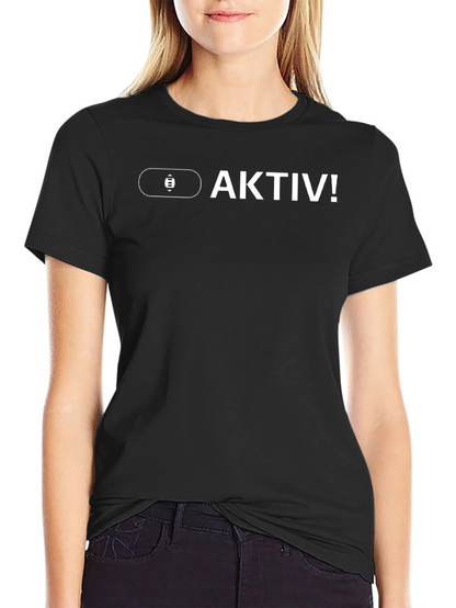 Aktiv! Black Cotton Graphic Tee
