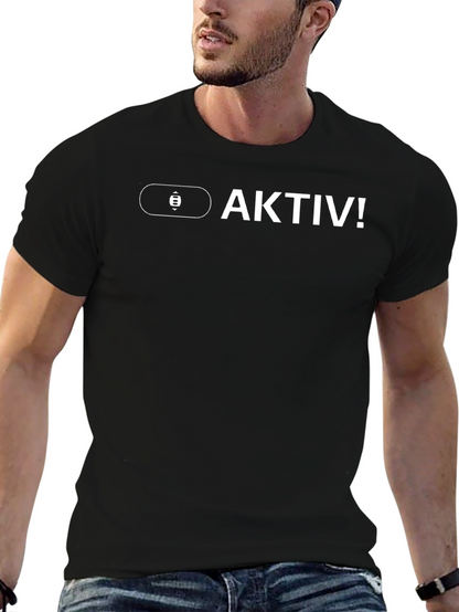 Aktiv! Black Cotton Graphic Tee