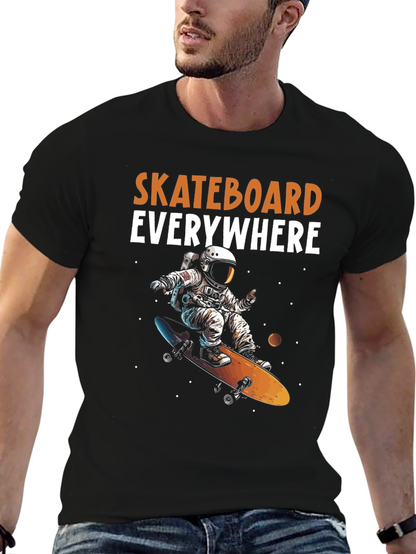 Astronaut Skateboarder Graphic Tee