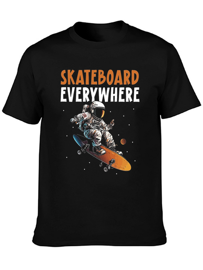 Astronaut Skateboarder Graphic Tee