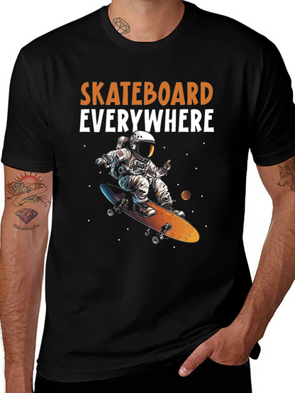 Astronaut Skateboarder Graphic Tee