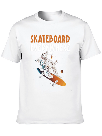 Astronaut Skateboarder Graphic Tee