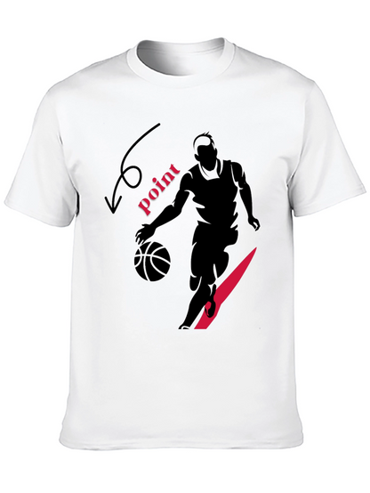 Basketball Player Graphic Print Black T-Shirt