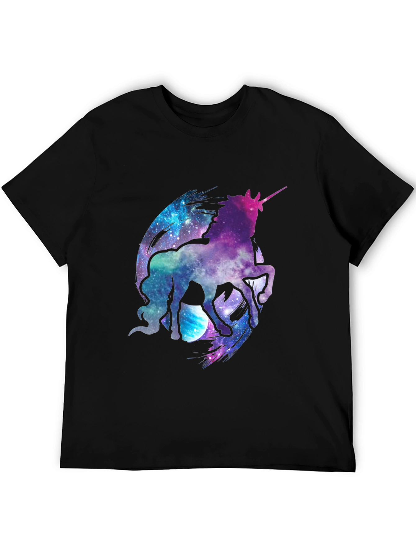 Galaxy Unicorn Black T-Shirt