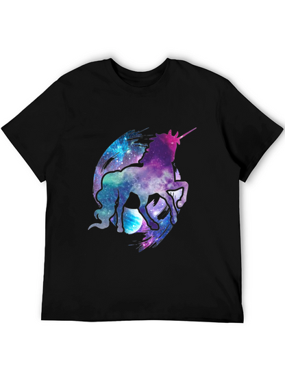 Galaxy Unicorn Black T-Shirt