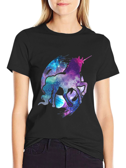 Galaxy Unicorn Black T-Shirt