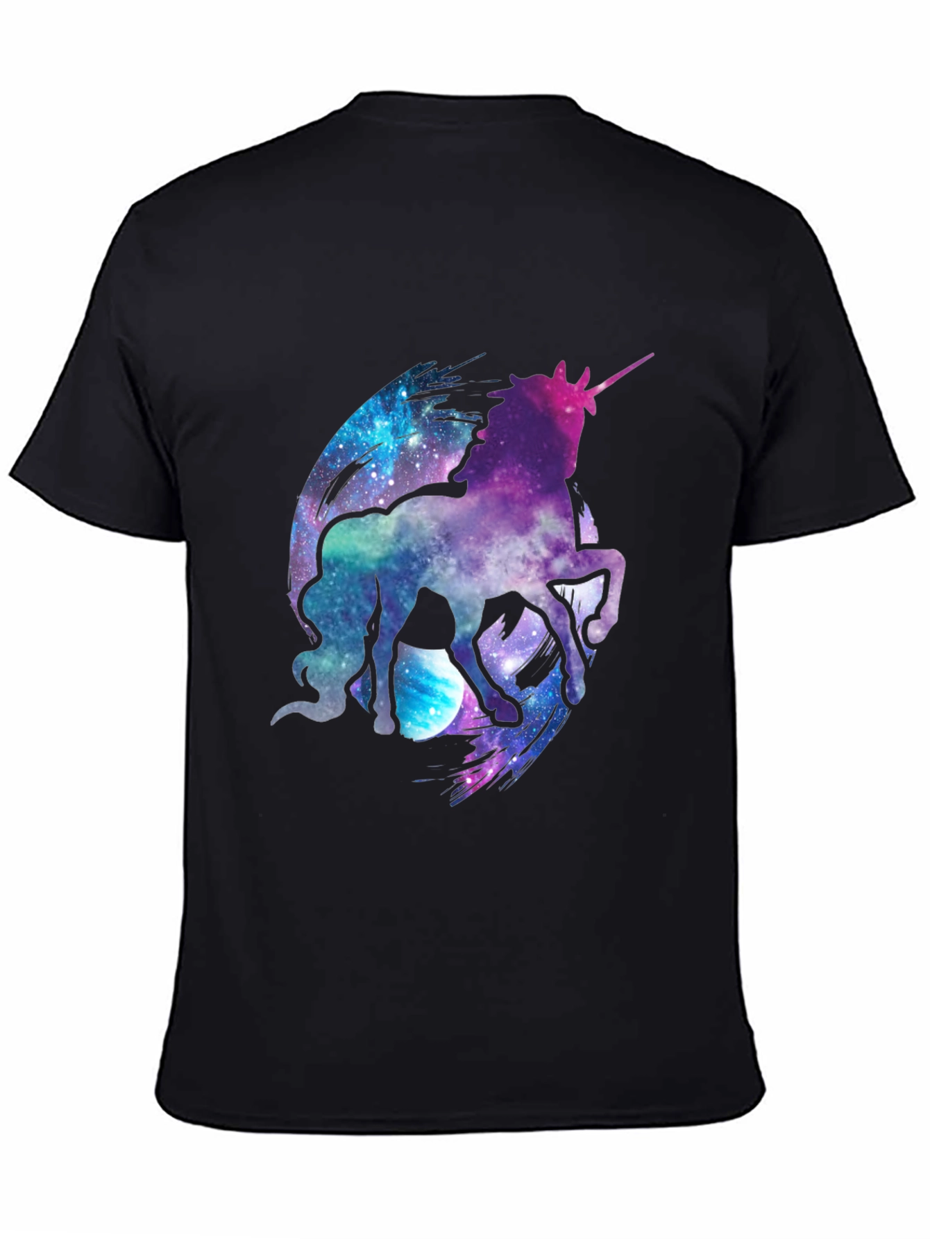 Galaxy Unicorn Black T-Shirt