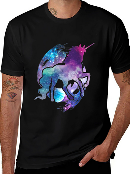 Galaxy Unicorn Black T-Shirt