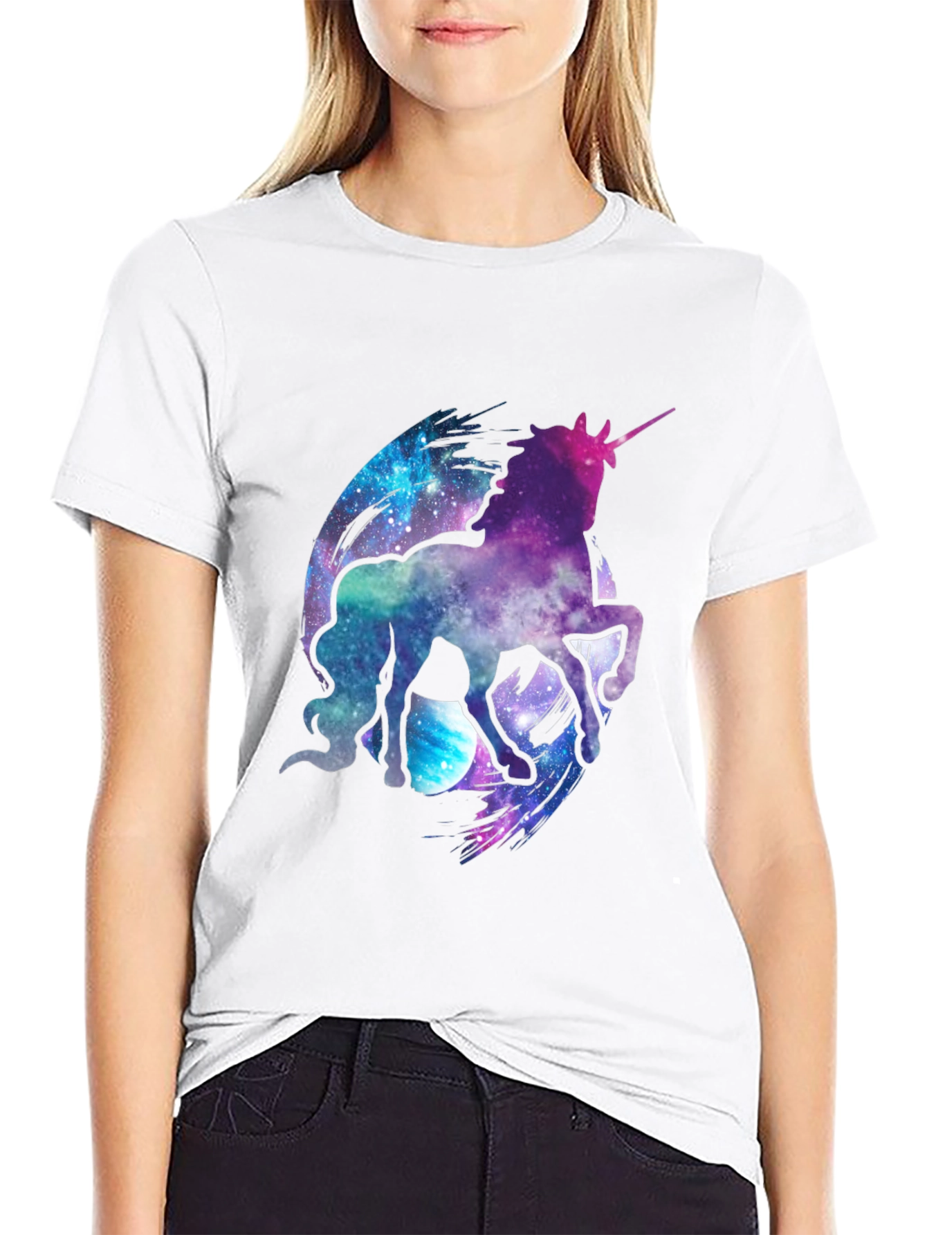 Galaxy Unicorn Black T-Shirt