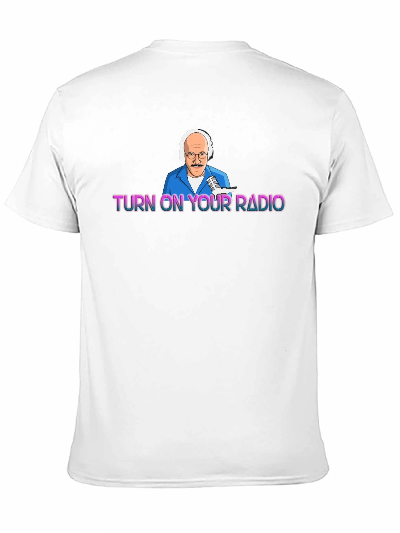 Turn On Your Radio Black Graphic T-Shirt