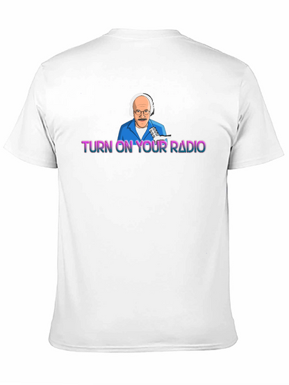 Turn On Your Radio Black Graphic T-Shirt
