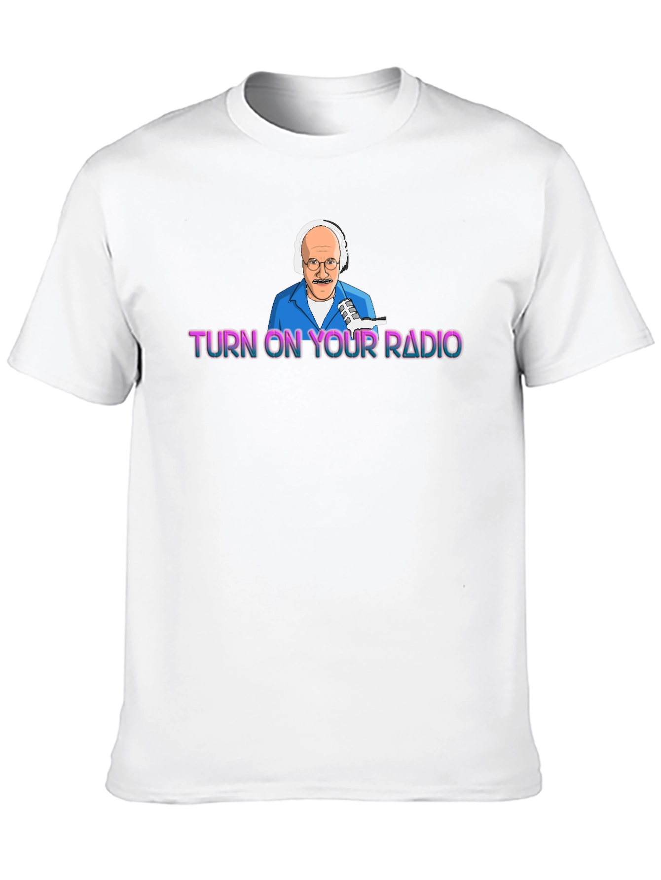 Turn On Your Radio Black Graphic T-Shirt