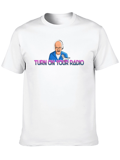 Turn On Your Radio Black Graphic T-Shirt