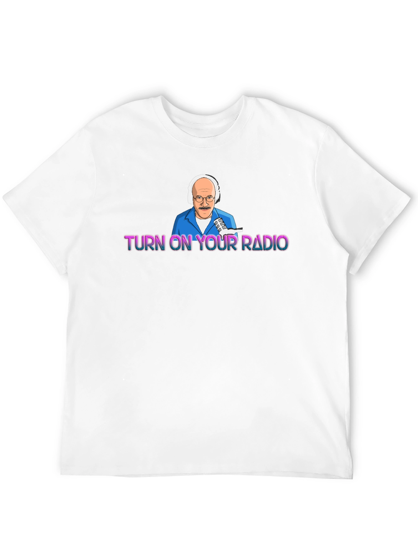 Turn On Your Radio Black Graphic T-Shirt
