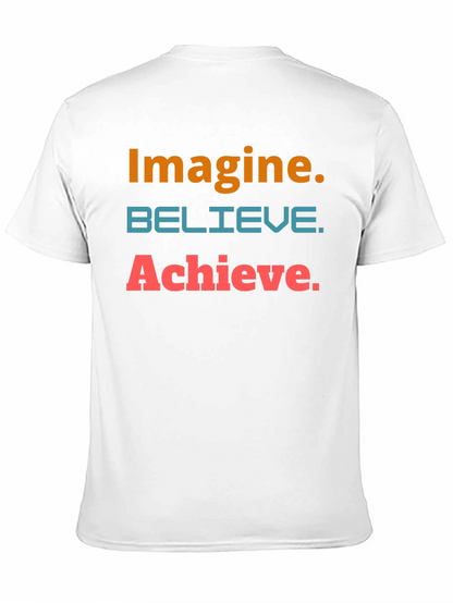 Motivational Graphic Tee - Imagine Believe Achieve