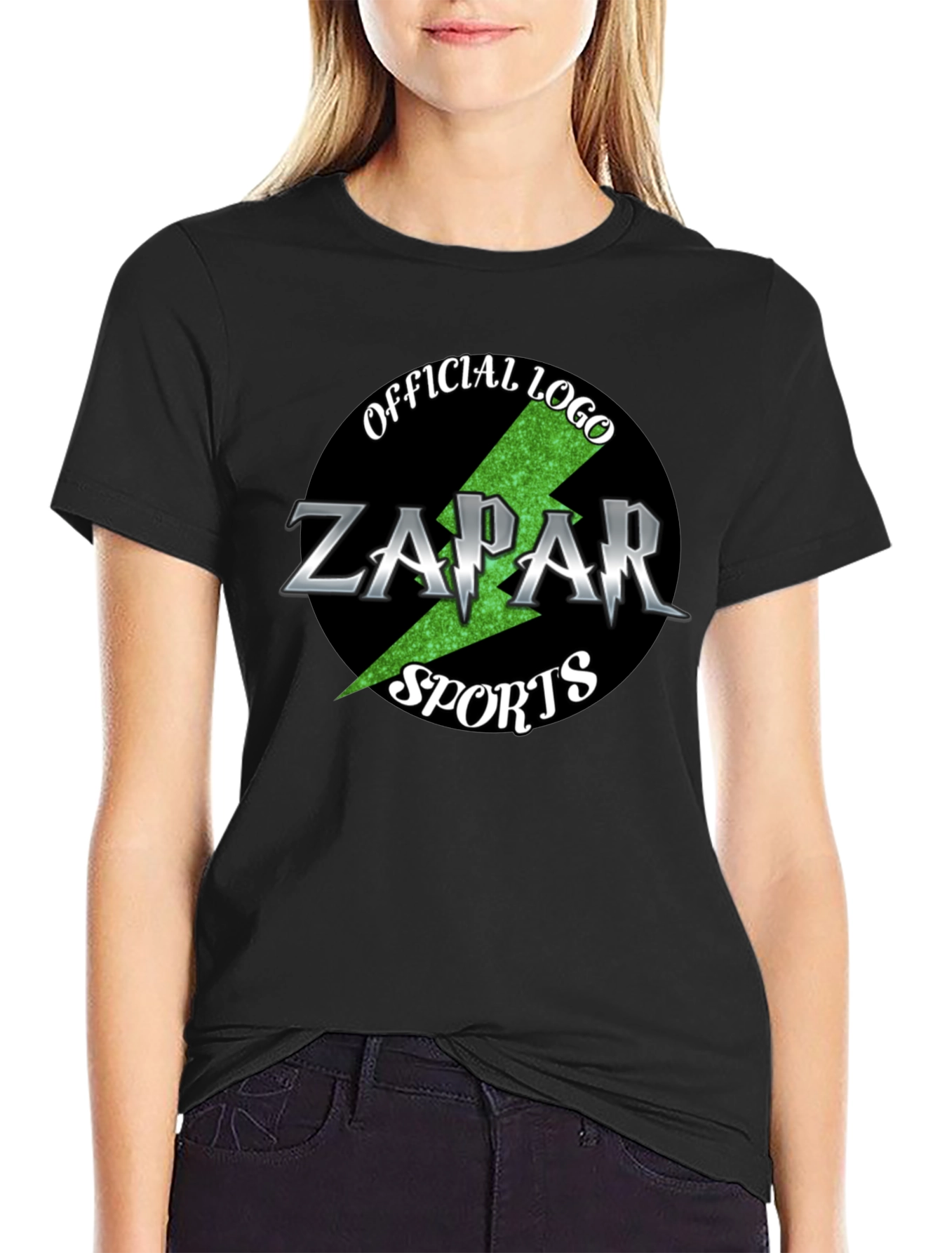 Zapar Sports Official Logo Black T-Shirt