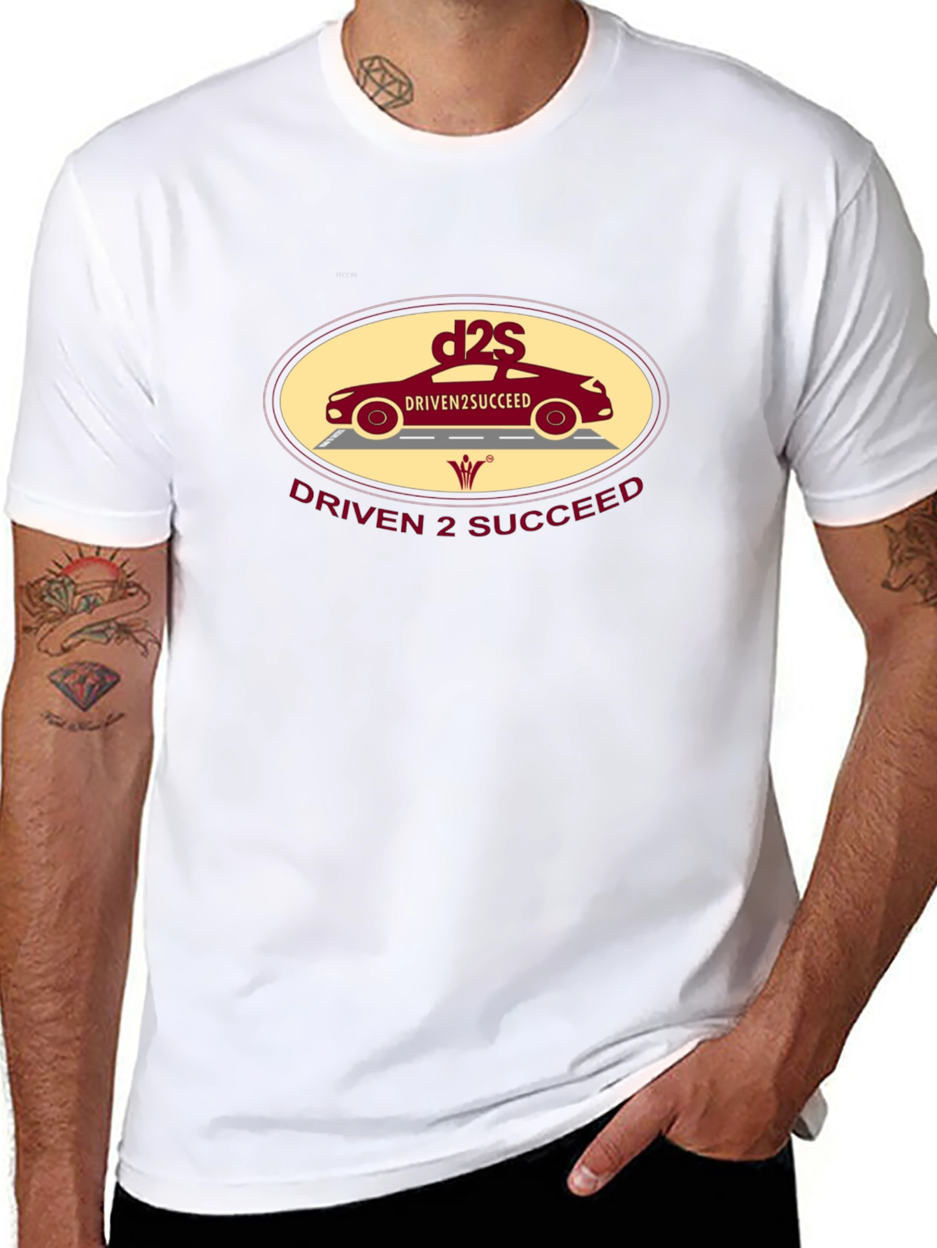 Driven 2 Succeed T-Shirt - Black Car Graphic