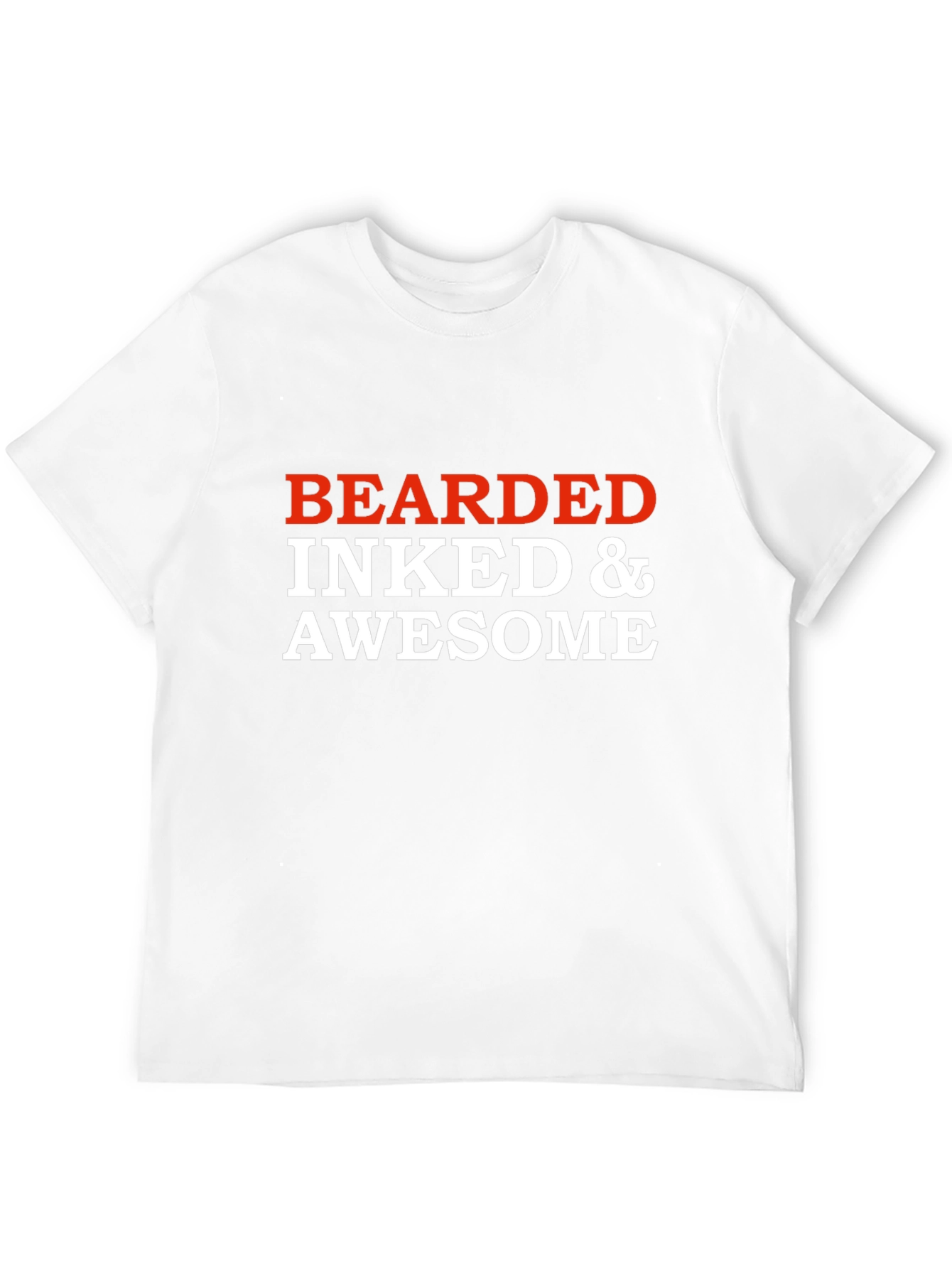 Bearded Inked & Awesome Graphic T-Shirt - Black