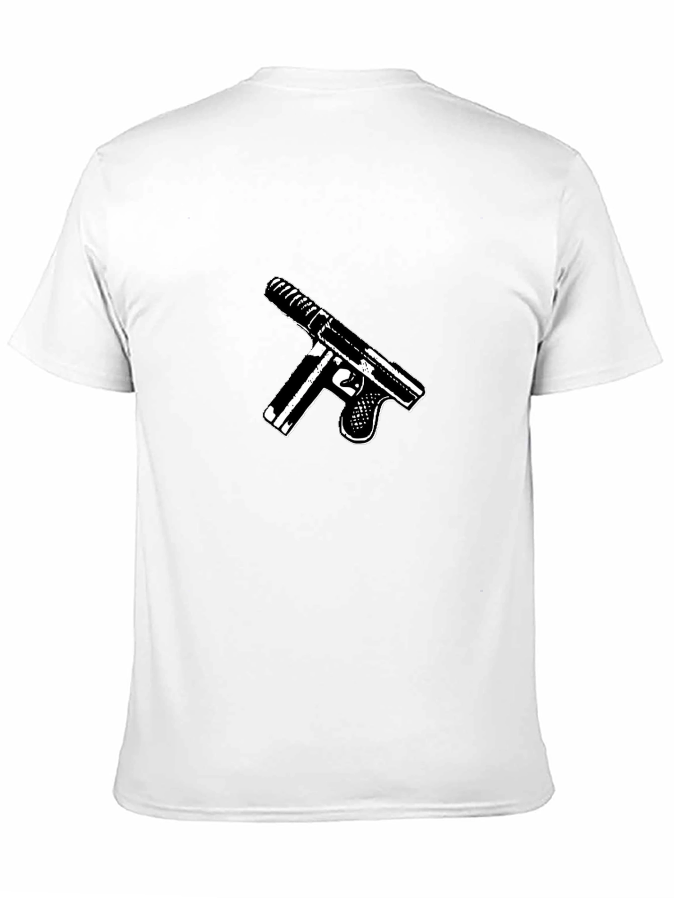 Gun Graphic Black T-Shirt - Bold Statement Tee