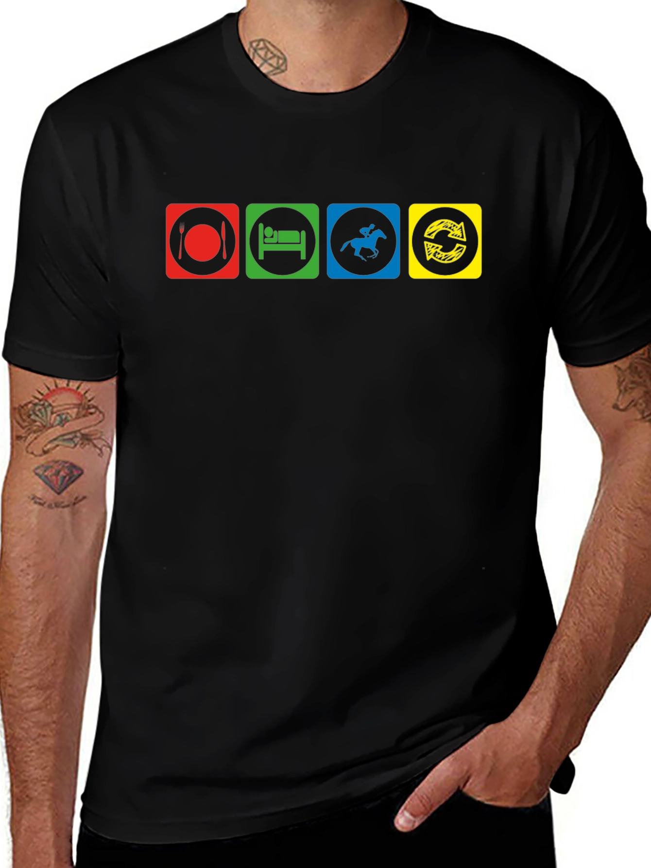Eat Sleep Race Repeat Graphic Tee