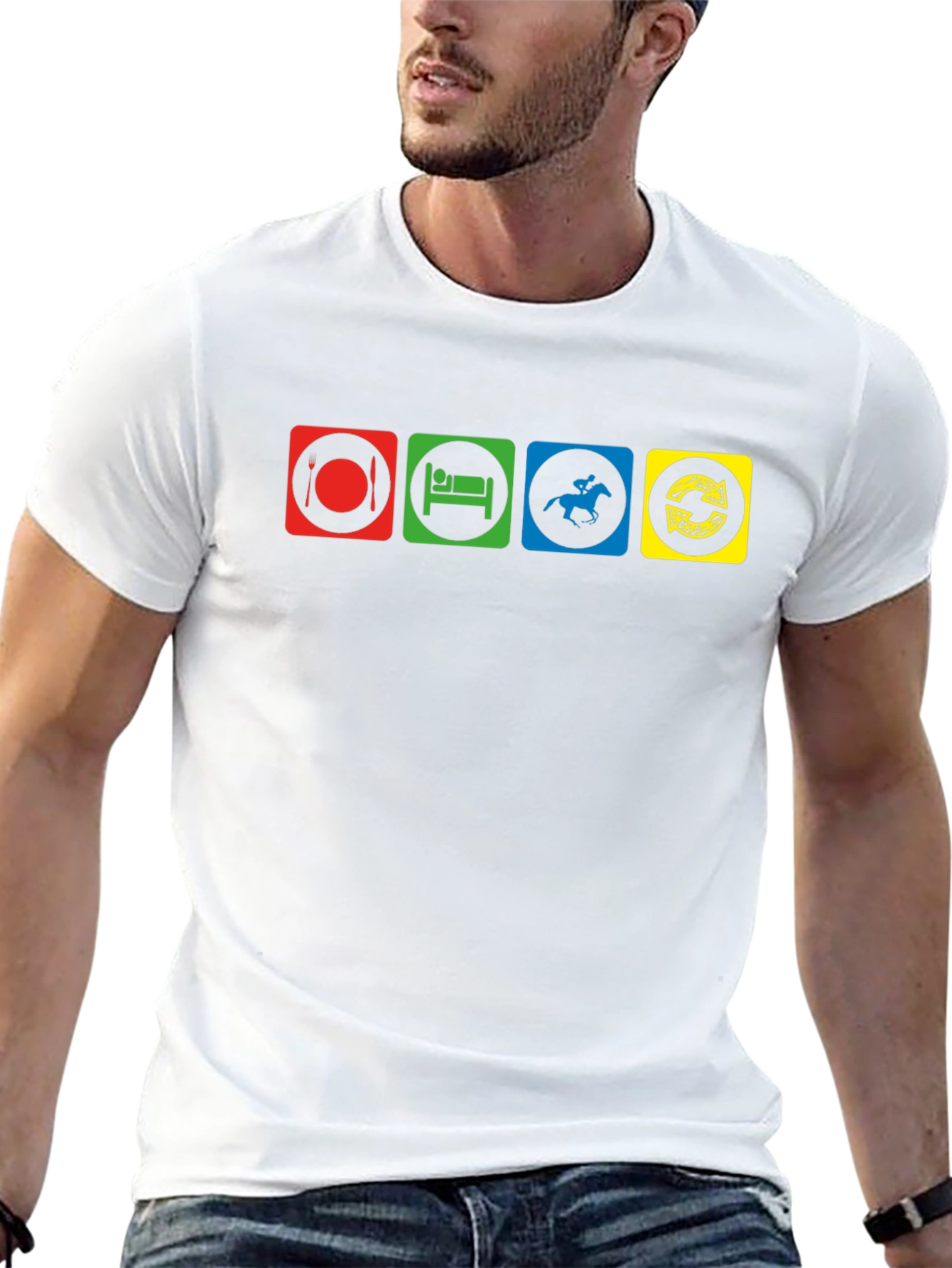 Eat Sleep Race Repeat Graphic Tee