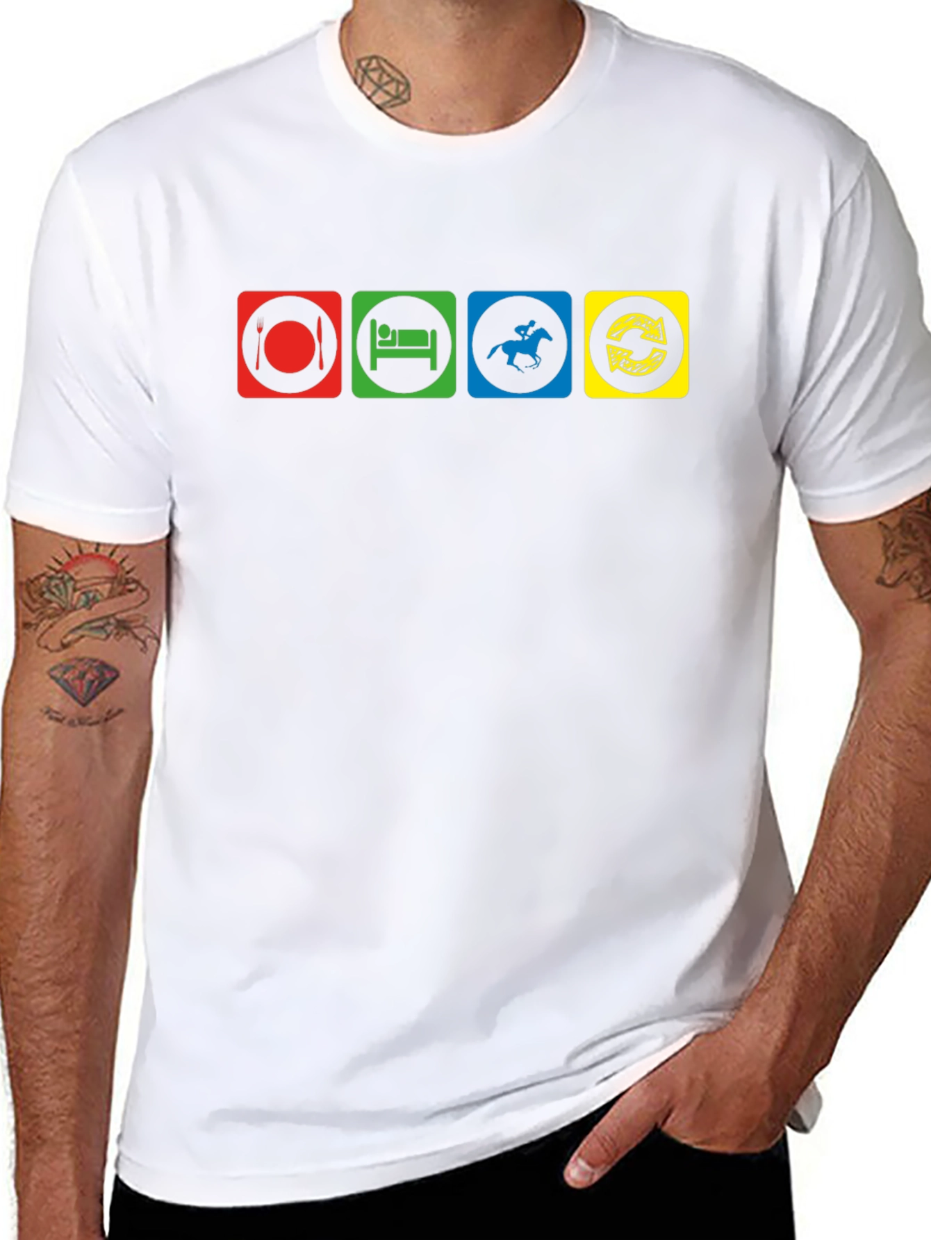 Eat Sleep Race Repeat Graphic Tee
