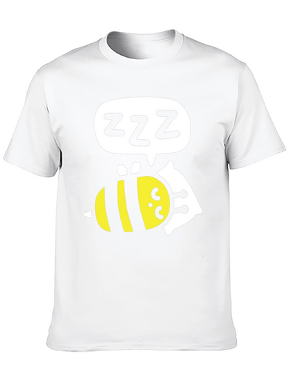 Sleeping Bee T-Shirt - Funny Cartoon Graphic Tee