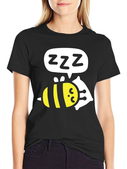 Sleeping Bee T-Shirt - Funny Cartoon Graphic Tee