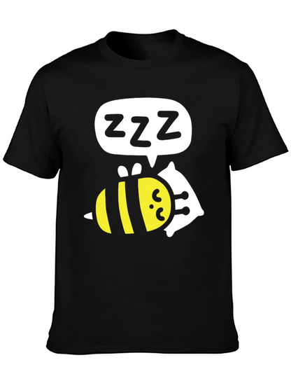 Sleeping Bee T-Shirt - Funny Cartoon Graphic Tee