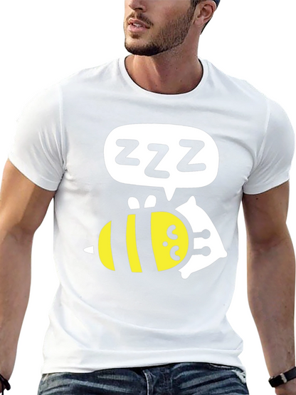 Sleeping Bee T-Shirt - Funny Cartoon Graphic Tee