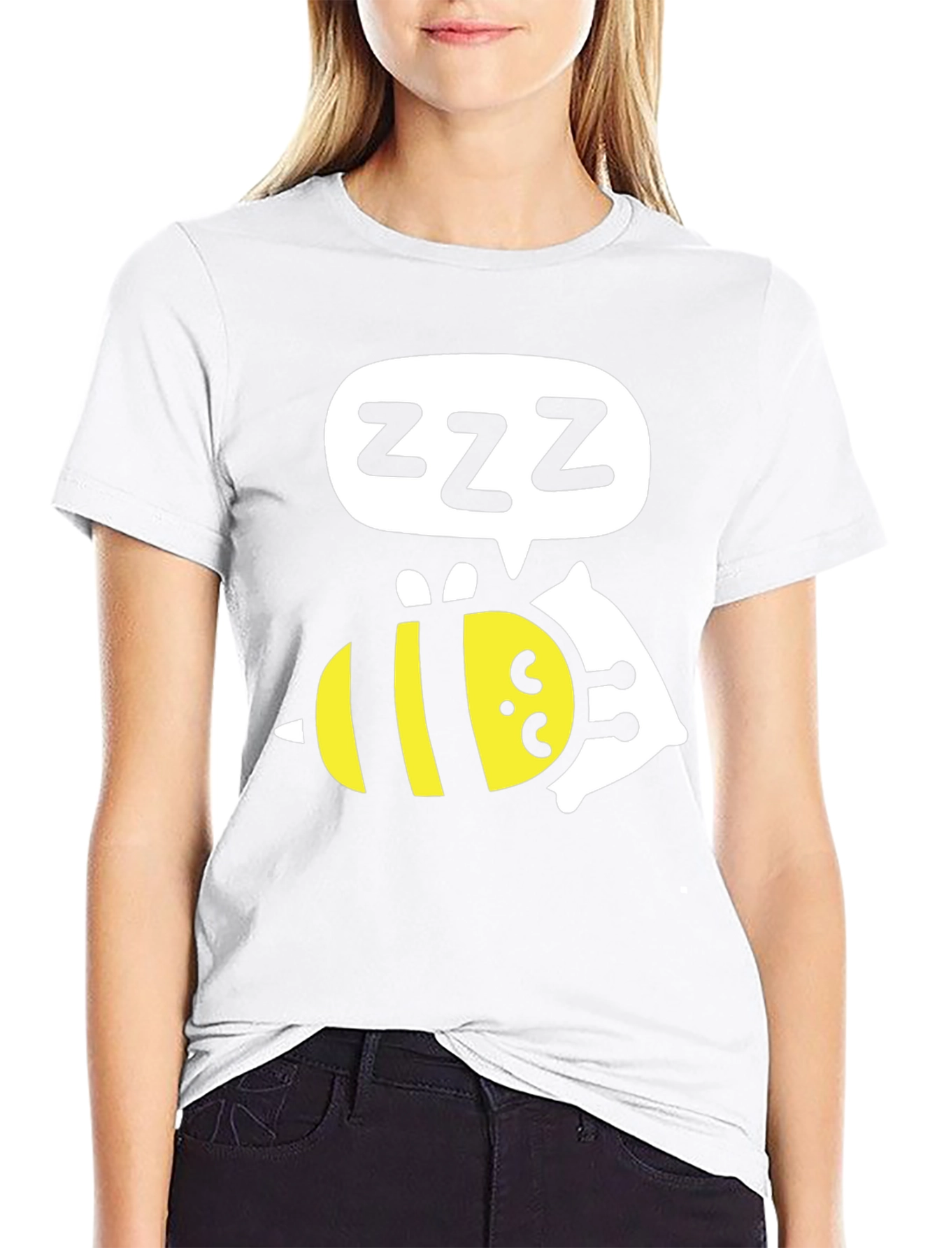 Sleeping Bee T-Shirt - Funny Cartoon Graphic Tee