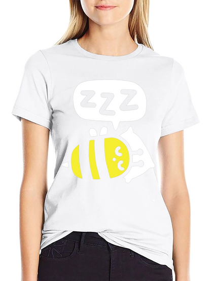 Sleeping Bee T-Shirt - Funny Cartoon Graphic Tee