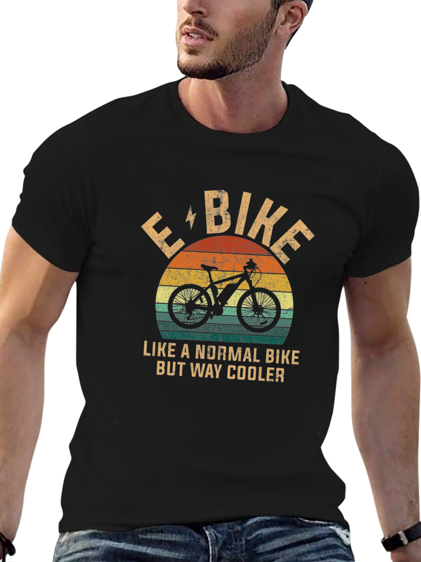 E-Bike Retro T-Shirt - Cooler Than Normal Bike