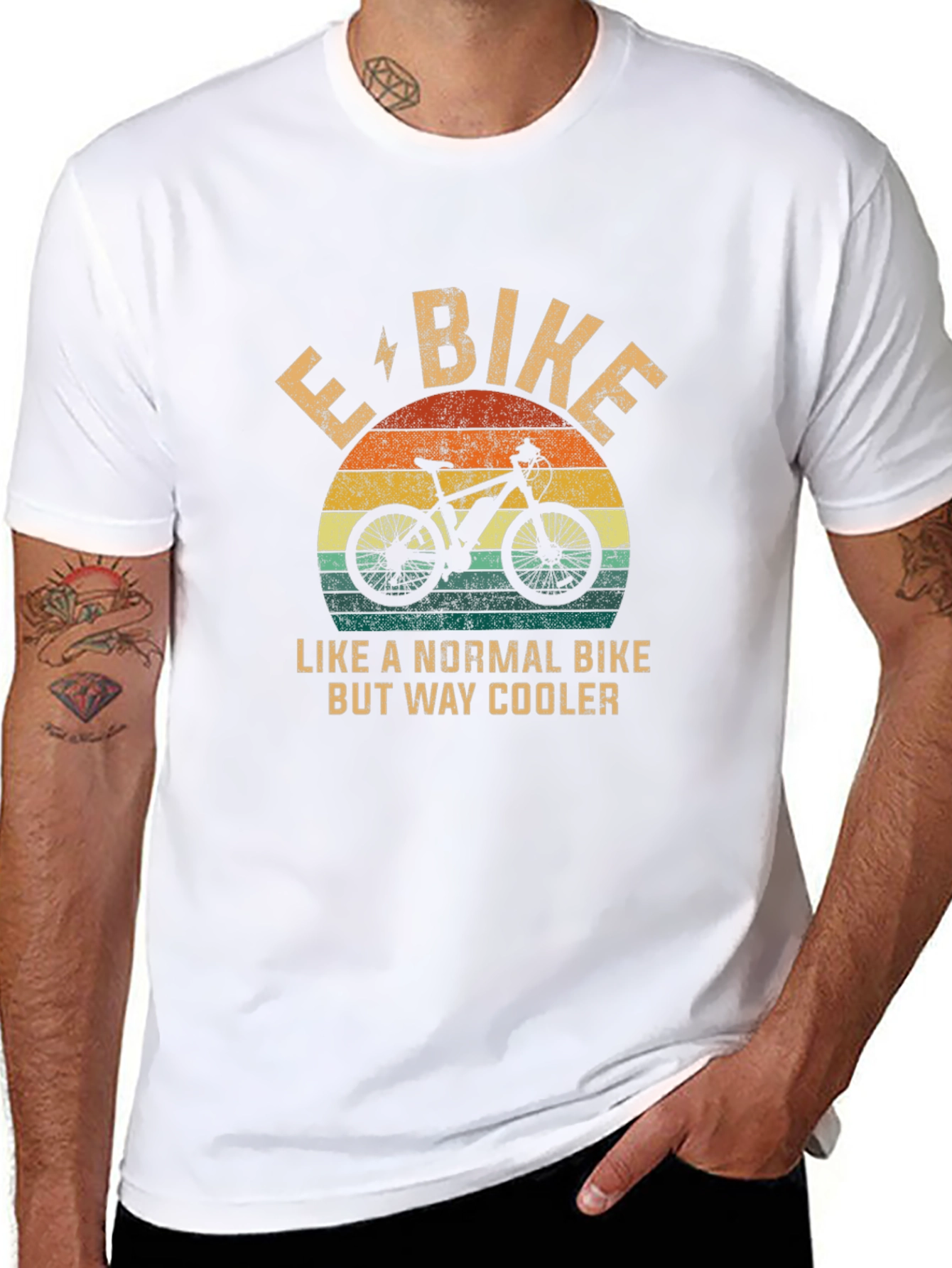 E-Bike Retro T-Shirt - Cooler Than Normal Bike
