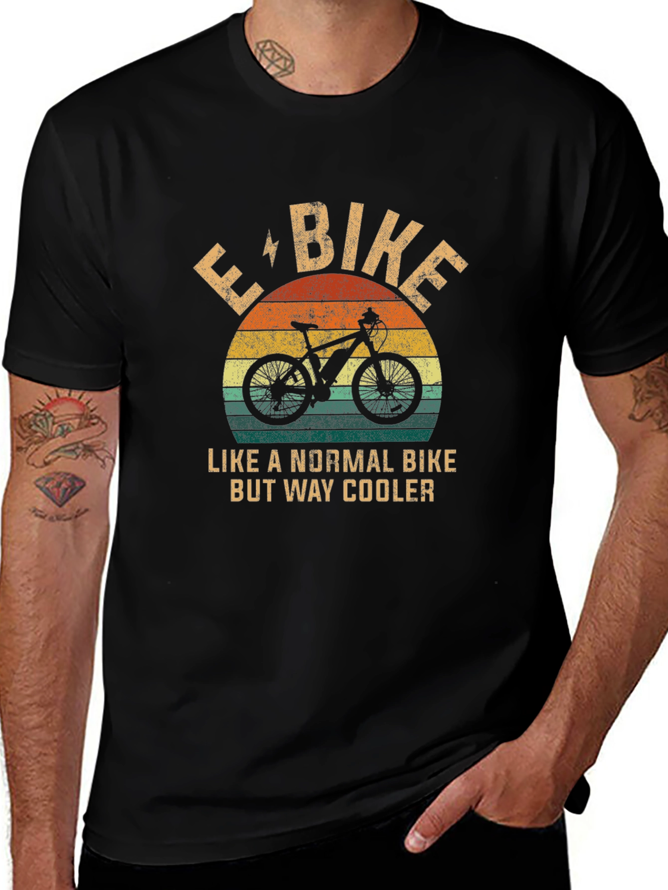 E-Bike Retro T-Shirt - Cooler Than Normal Bike