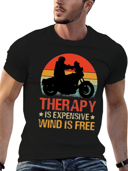 Therapy Wind is Free Black Graphic Tee