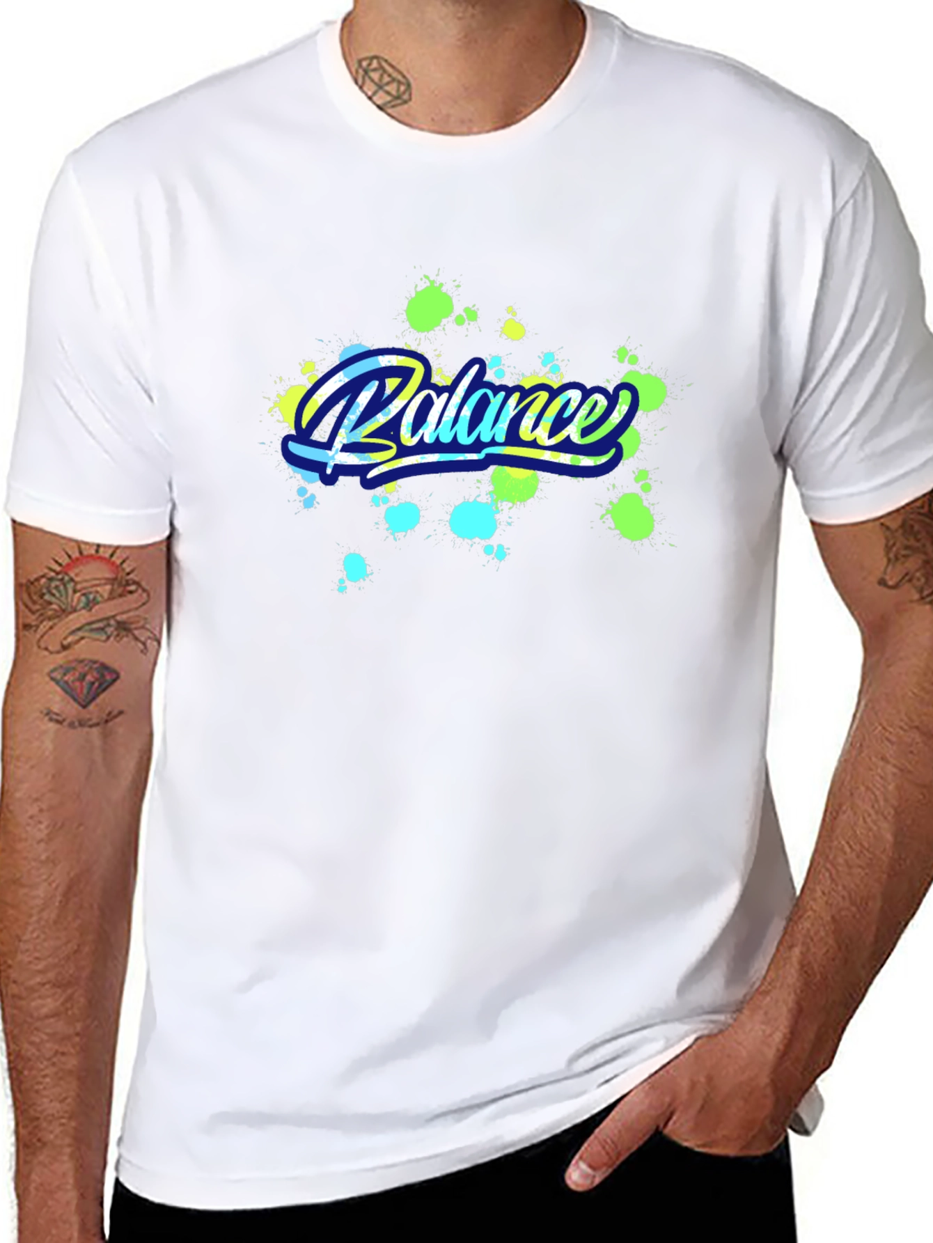 Balance Graphic Black T-Shirt