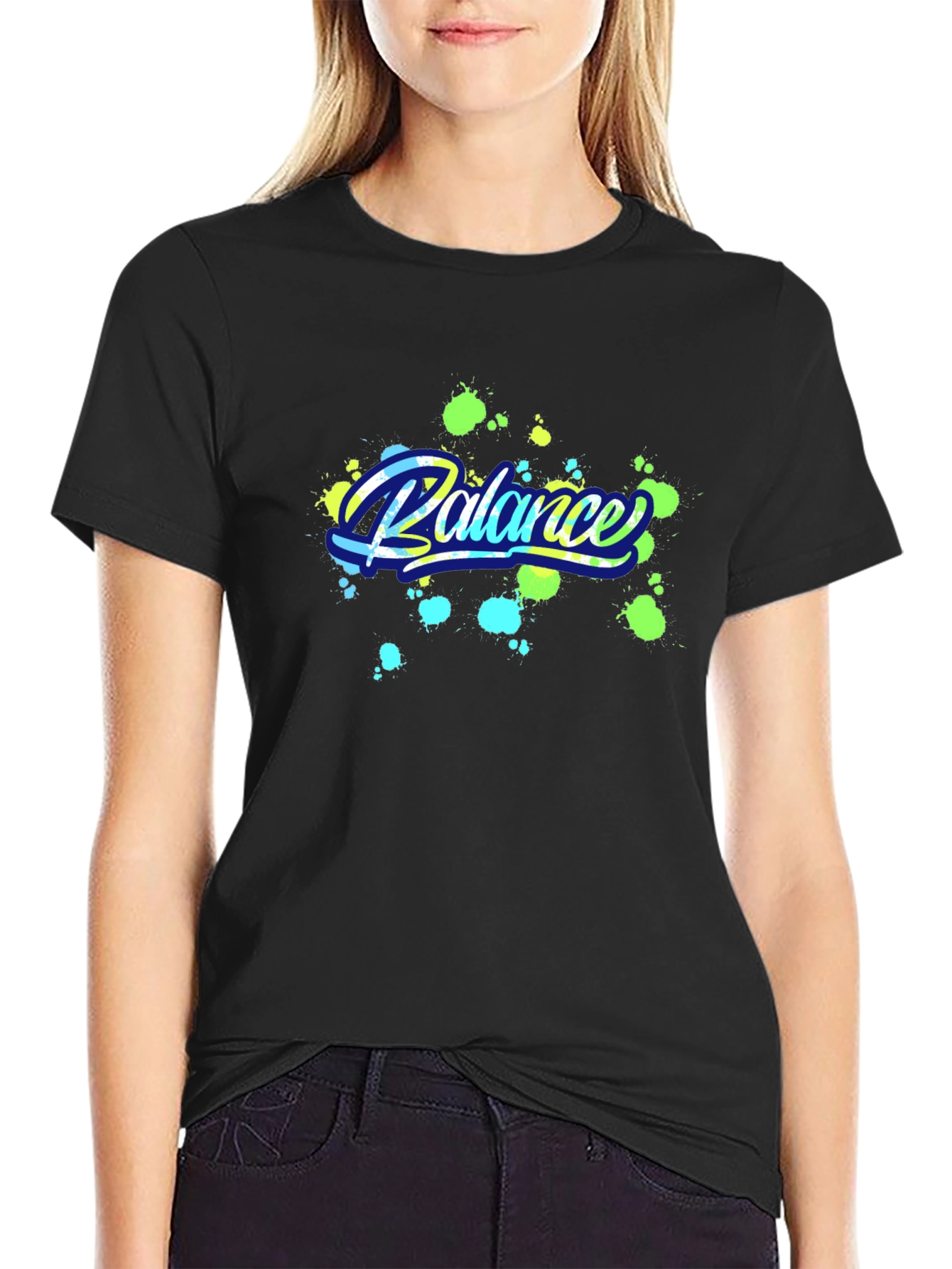 Balance Graphic Black T-Shirt