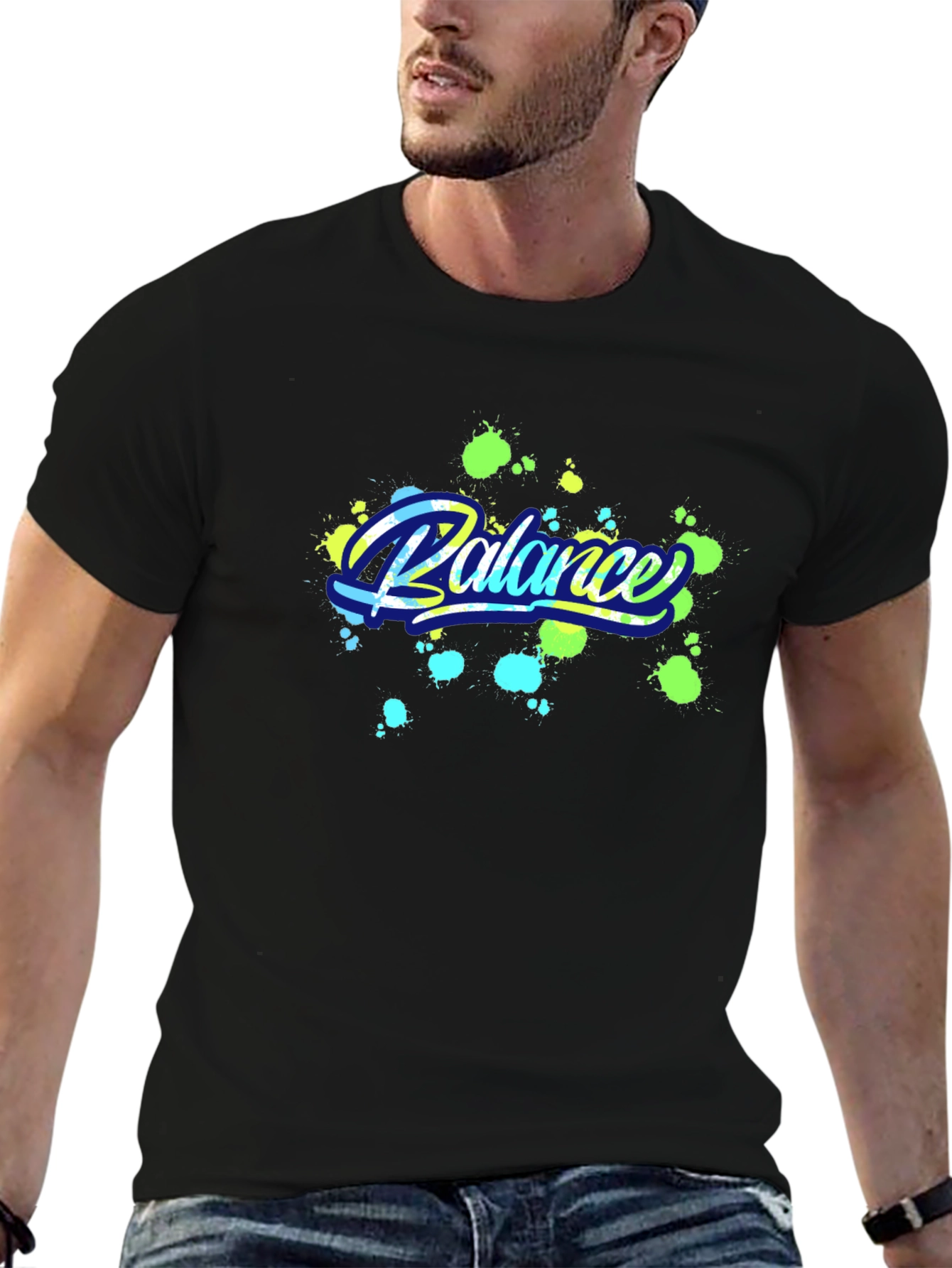 Balance Graphic Black T-Shirt
