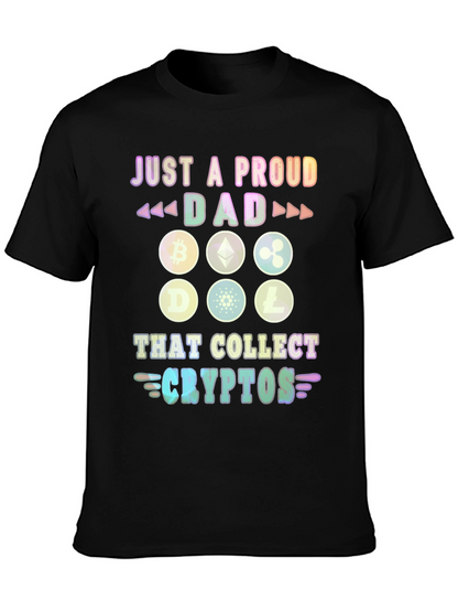 Proud Dad Crypto Collector Graphic T-Shirt