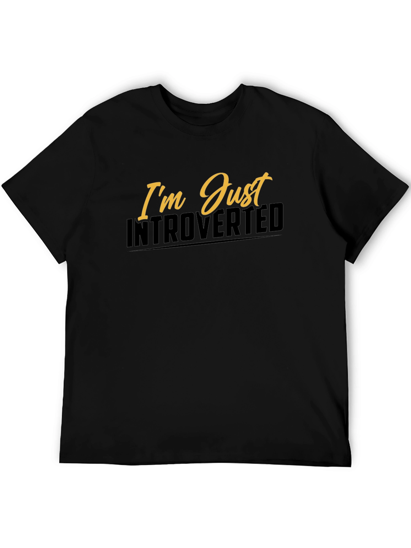 Introverted Graphic Tee - Black Short Sleeve Shirt