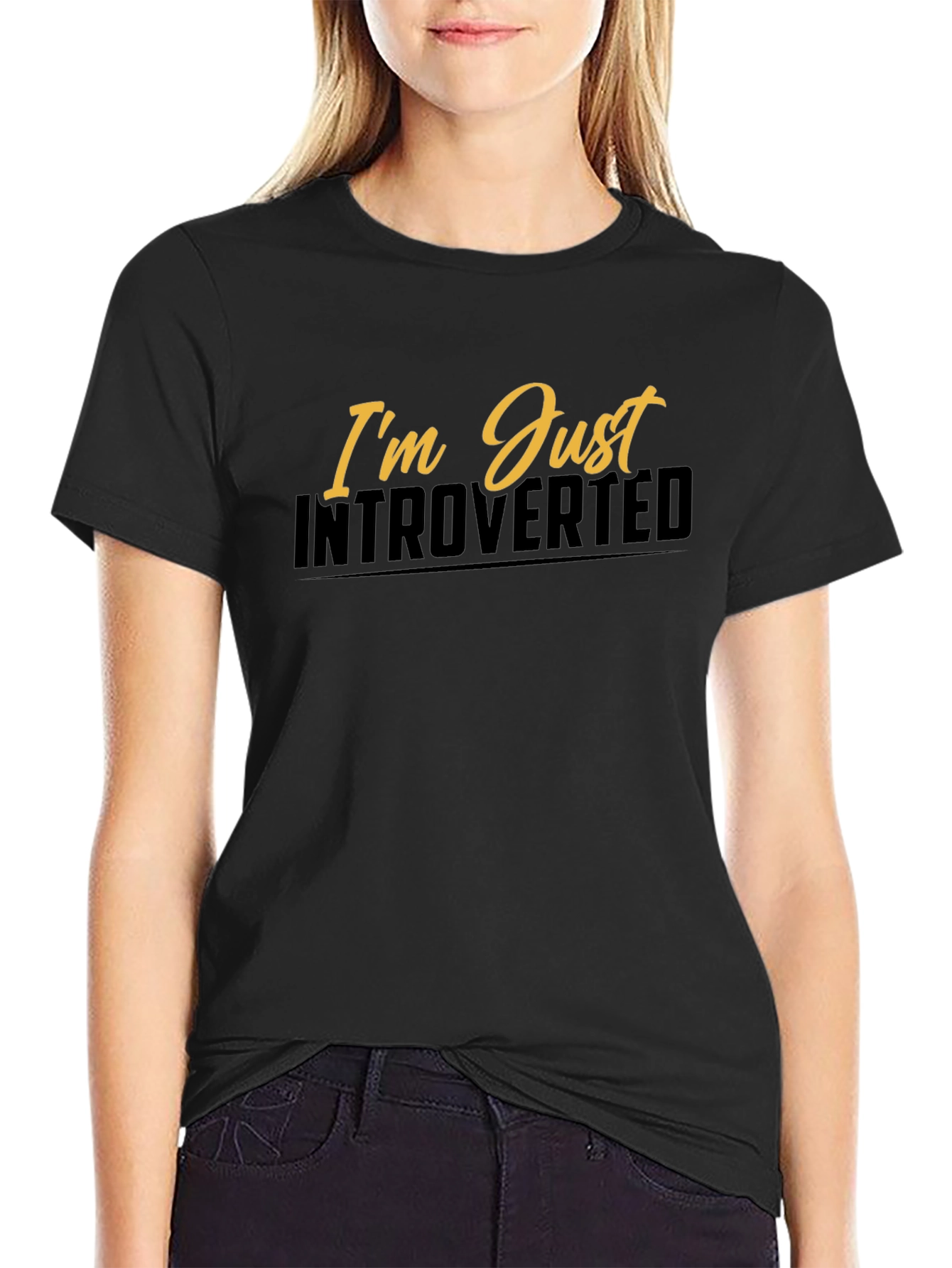Introverted Graphic Tee - Black Short Sleeve Shirt