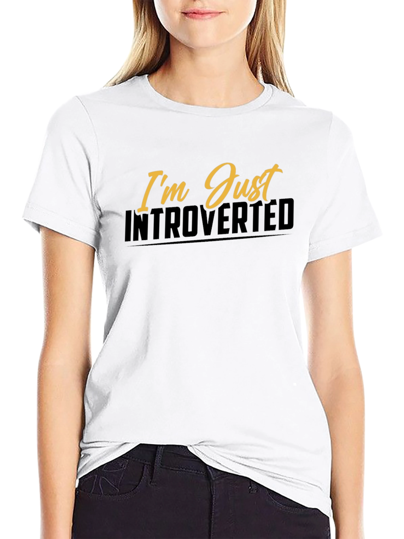 Introverted Graphic Tee - Black Short Sleeve Shirt