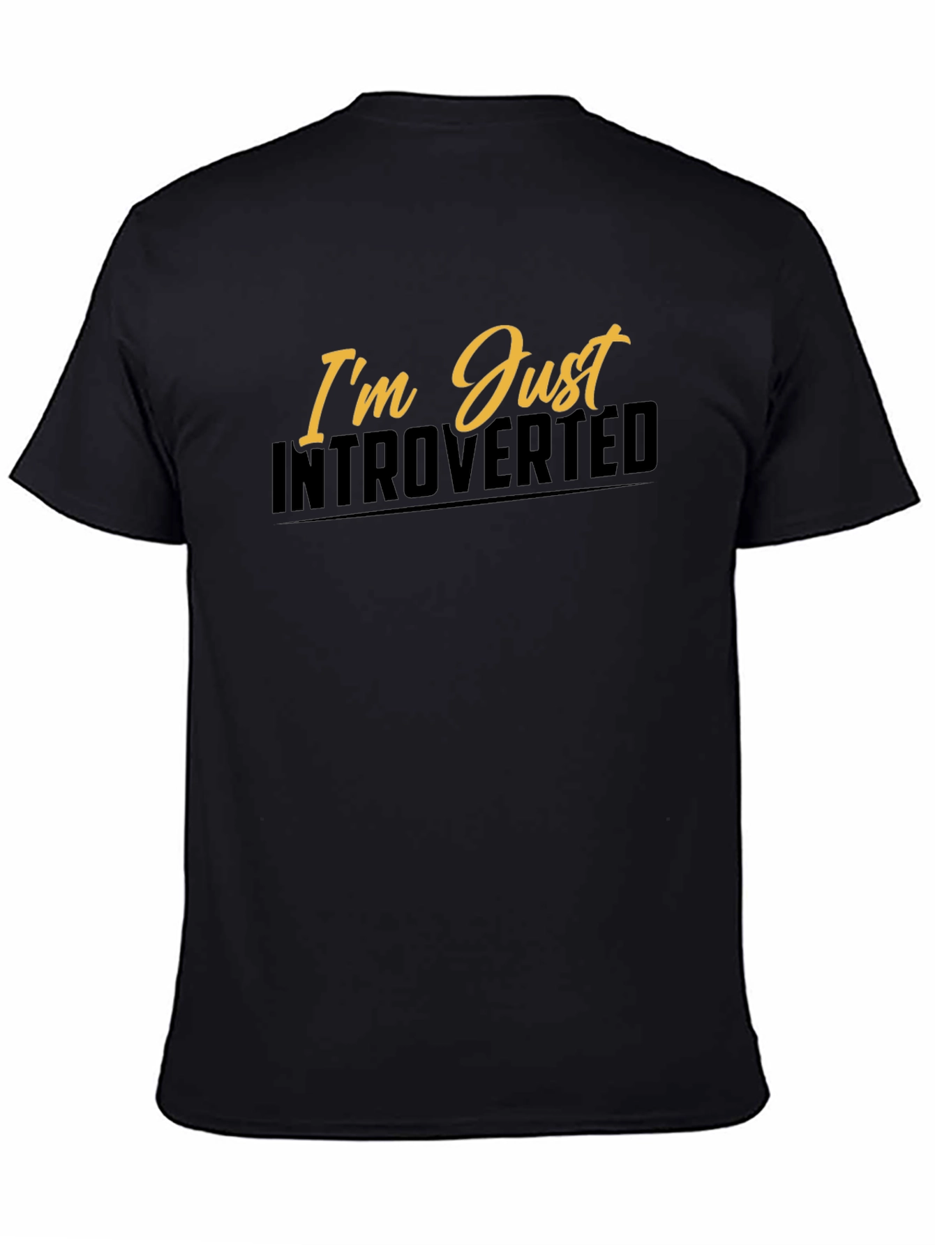 Introverted Graphic Tee - Black Short Sleeve Shirt